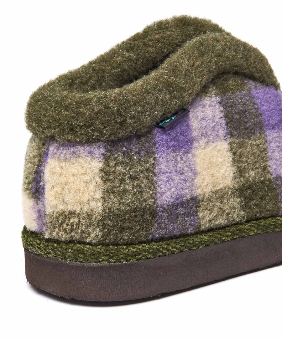 NANIS OLIVE GREEN PLAID