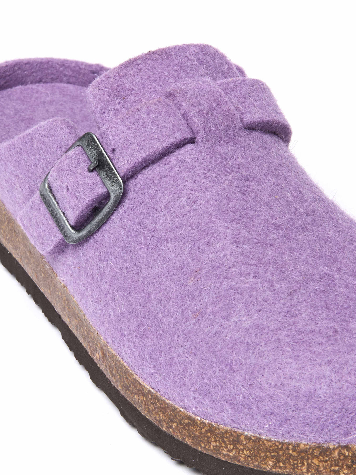 Purple wool felt clog mule slippers - CECILIA HYACINTH PURPLE