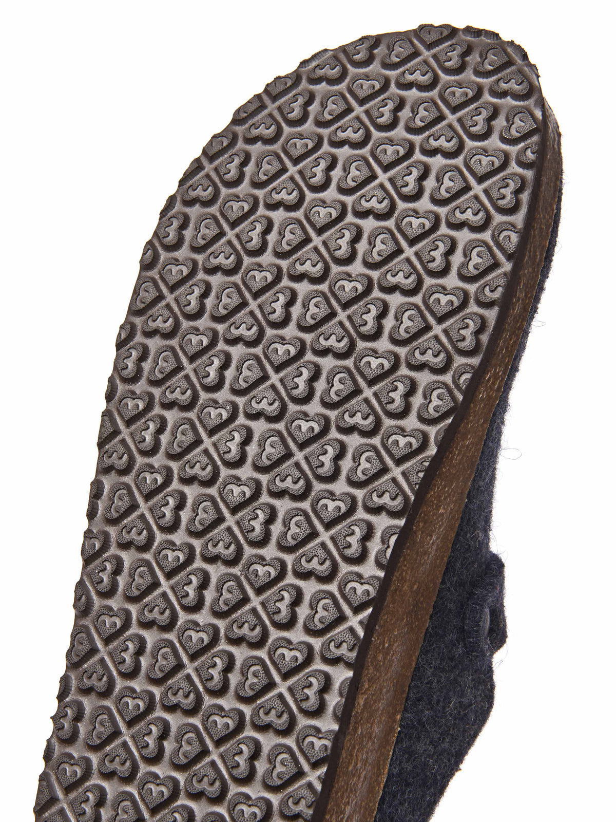 Blue wool felt clog mule slippers - CECILIA INDIGO