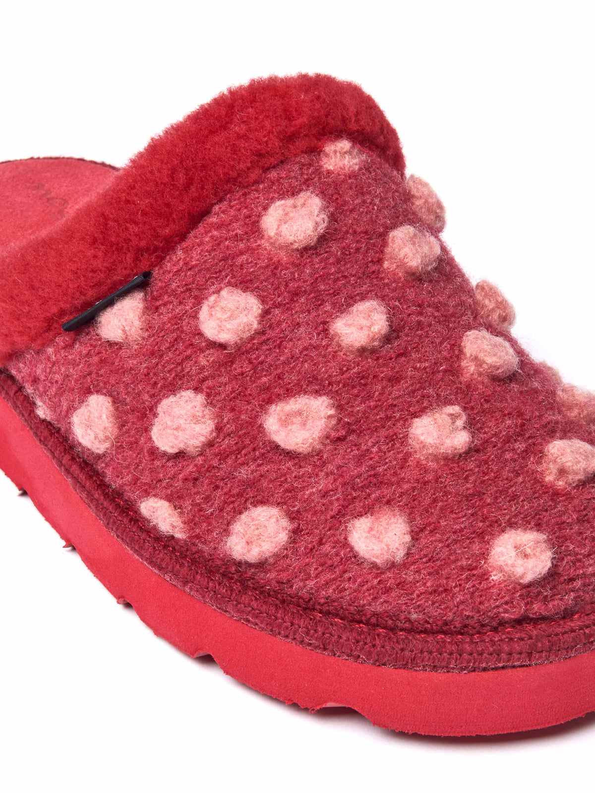 Red colourful spotty mule slippers - MALIA REMIX RED
