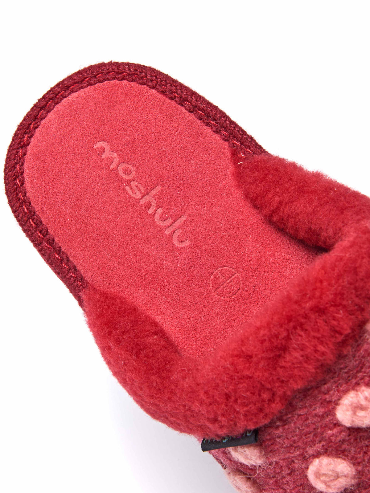 Red colourful spotty mule slippers - MALIA REMIX RED