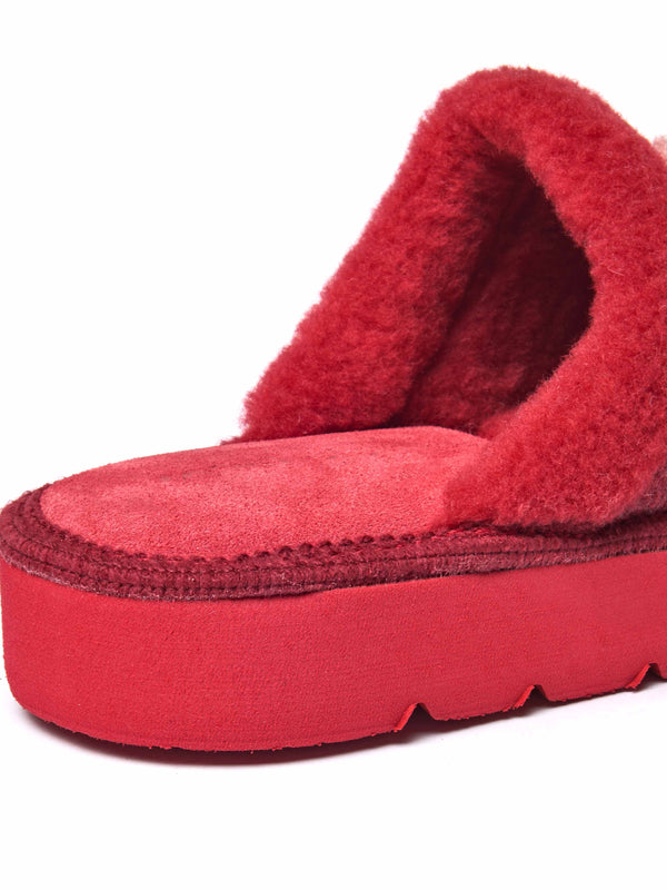 Red colourful spotty mule slippers - MALIA REMIX RED