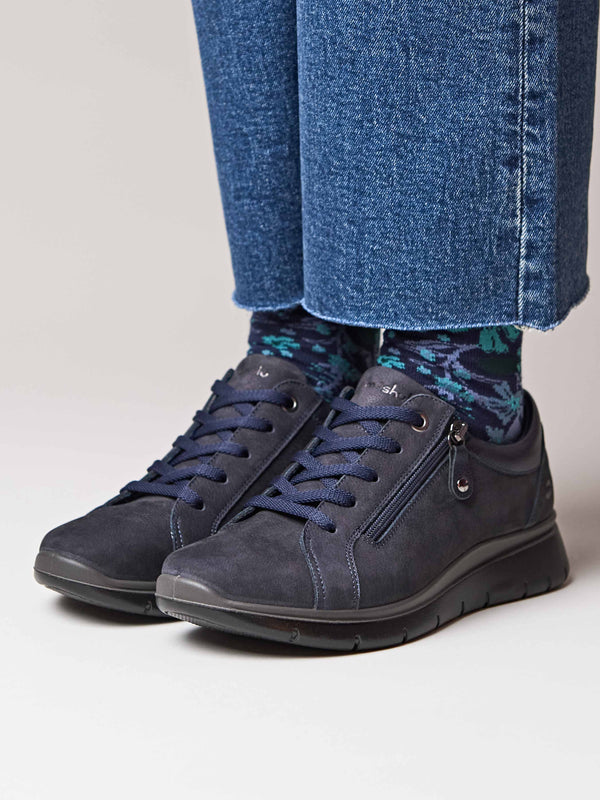 casual lightweight trainers - KENSEY DARK INDIGO NUBUCK