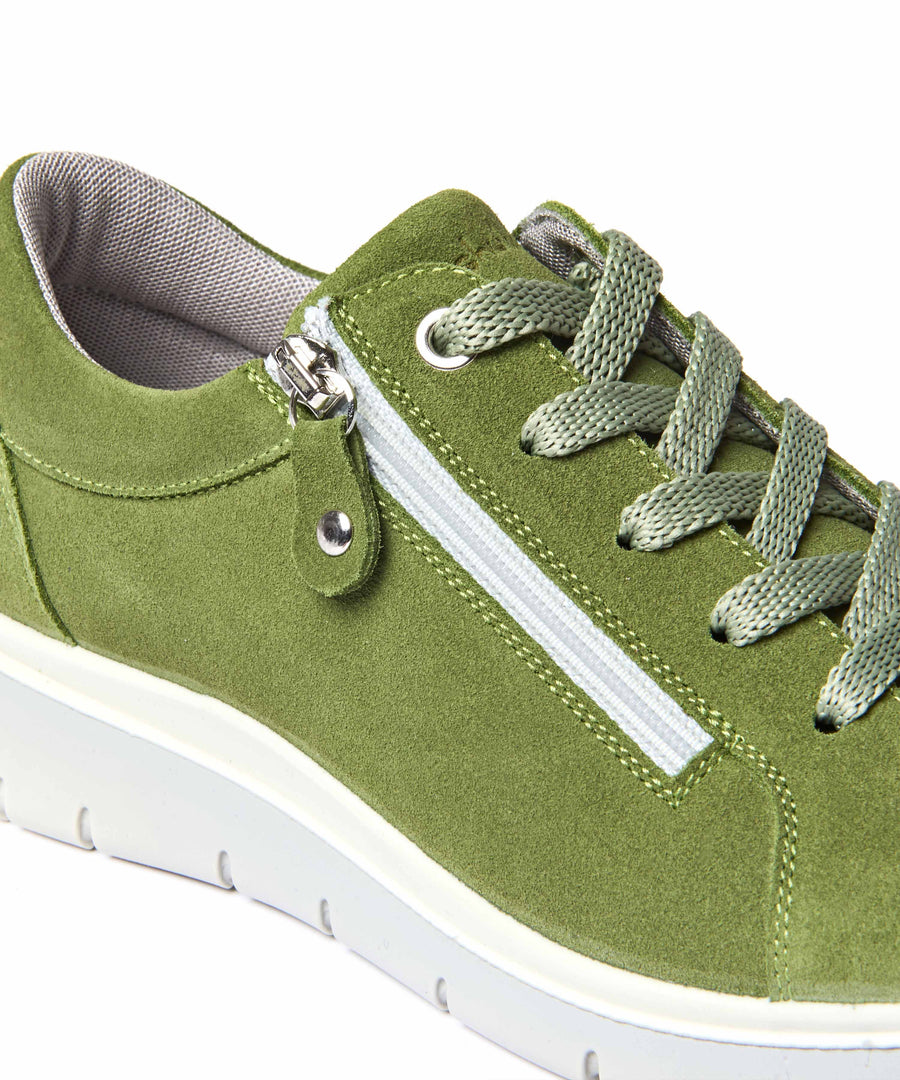 KENSEY LICHEN GREEN SUEDE