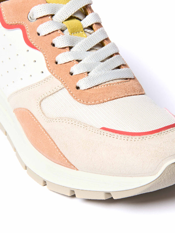 TERESA WHITE/PAPAYA LEATHER