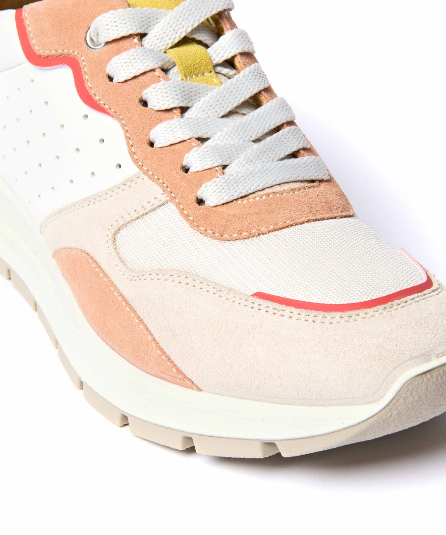 TERESA WHITE/PAPAYA LEATHER