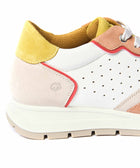 TERESA WHITE/PAPAYA LEATHER