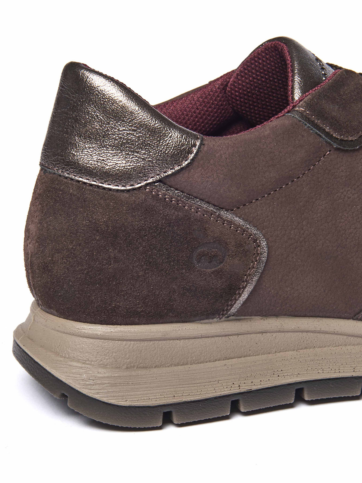 Brown lace up mesh panel trainers - TERESA BROWN SUEDE/NUBUCK