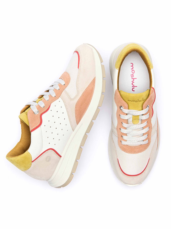 TERESA WHITE/PAPAYA LEATHER