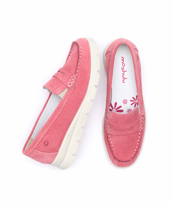 SHEARWATER CORAL PINK SUEDE