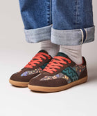 MARGOT BROWN ACORN PRINT SUEDE