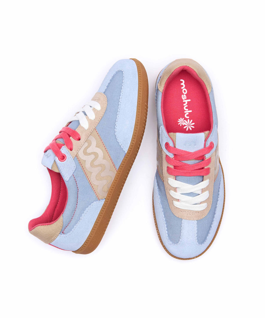 MARGOT CORNFLOWER BLUE/ECRU BEIGE