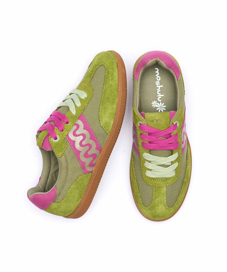MARGOT LICHEN GREEN/FUCHSIA PINK