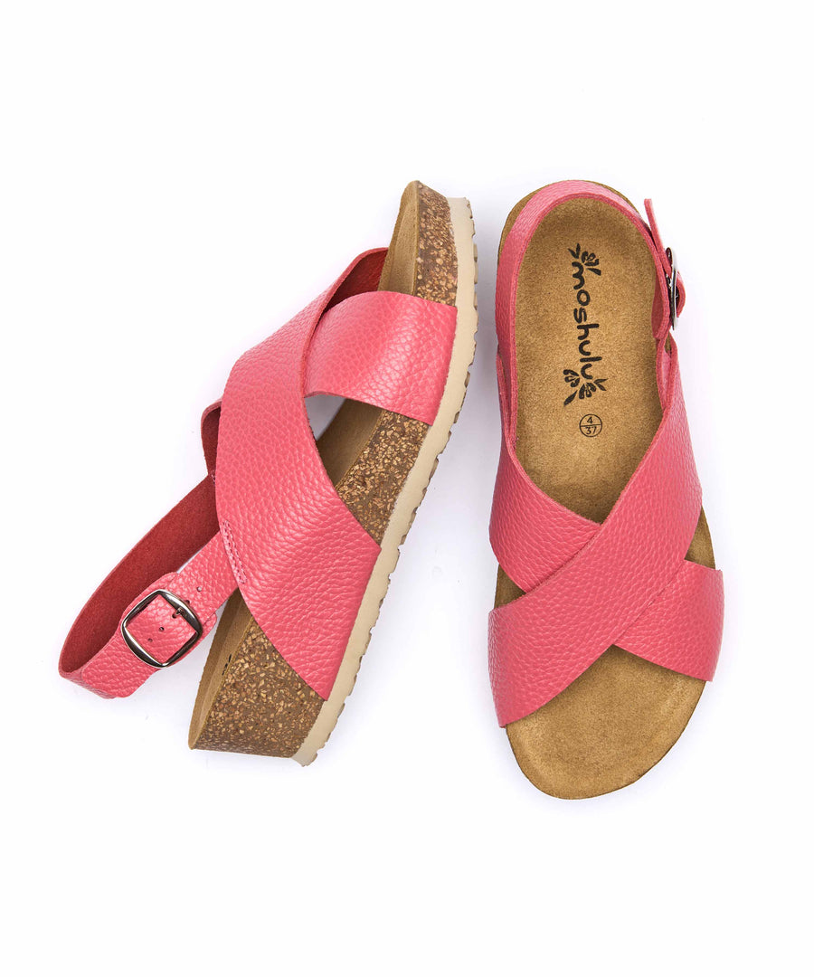 HARLYN CORAL PINK LEATHER