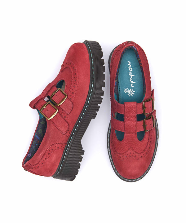 CALTHIA RED NUBUCK