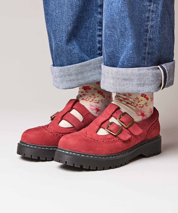 CALTHIA RED NUBUCK