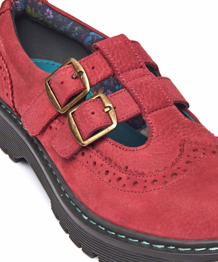 CALTHIA RED NUBUCK