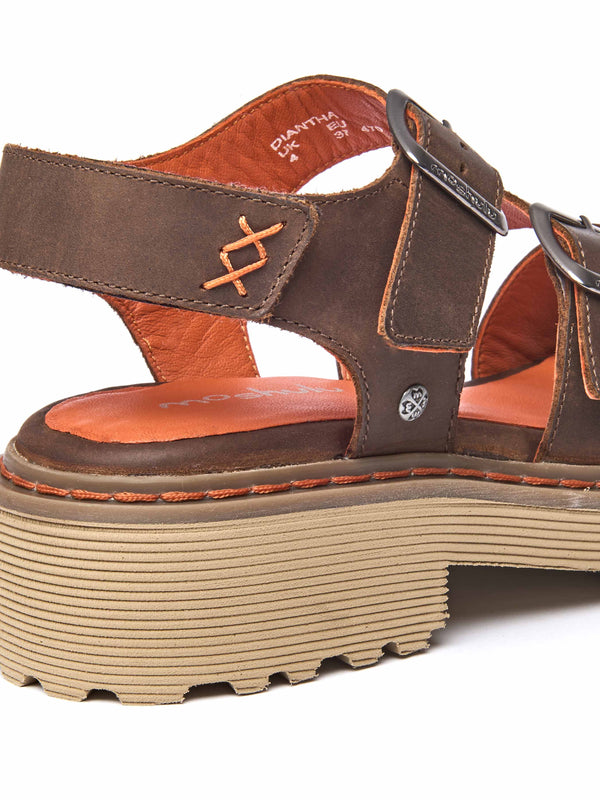 DIANTHA BROWN WAXY LEATHER