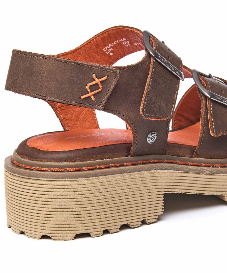 DIANTHA BROWN WAXY LEATHER