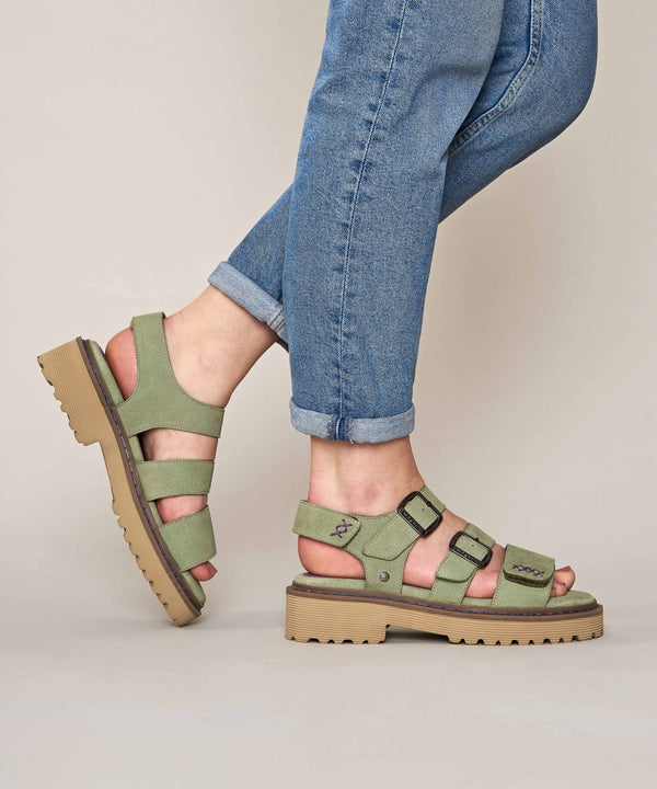 DIANTHA SAGE GREEN NUBUCK