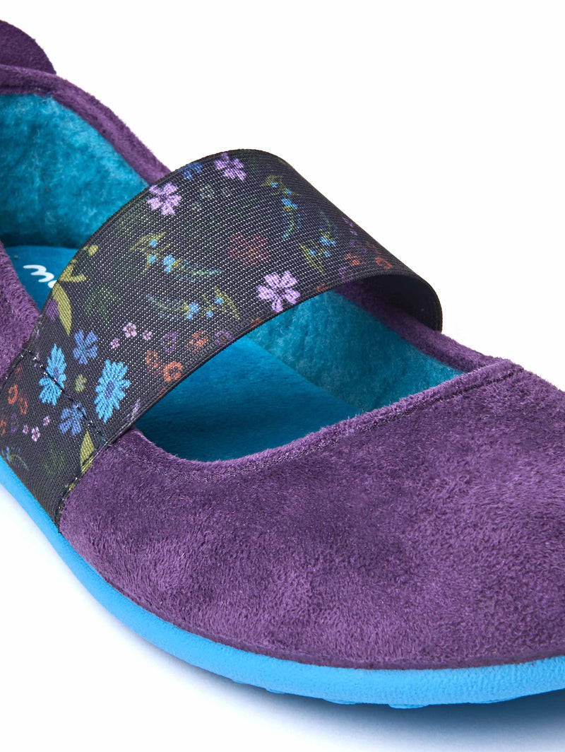 Purple wide toed ballerina slipper - RISTRETTO PLUM