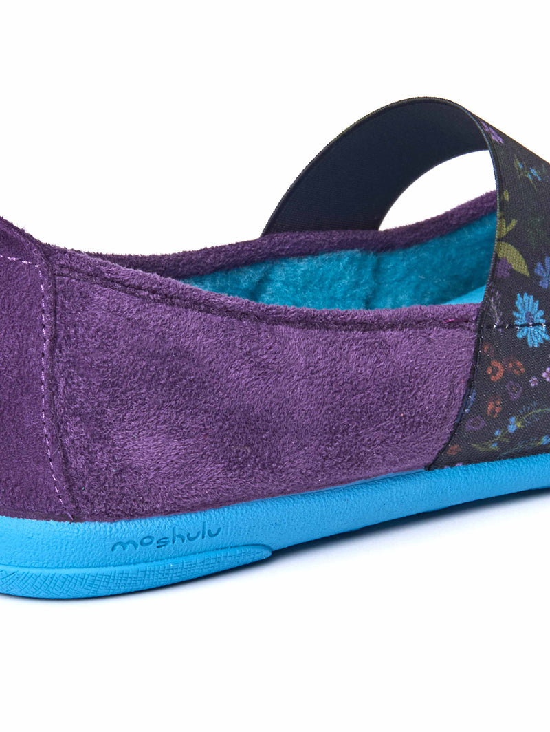 Purple wide toed ballerina slipper - RISTRETTO PLUM