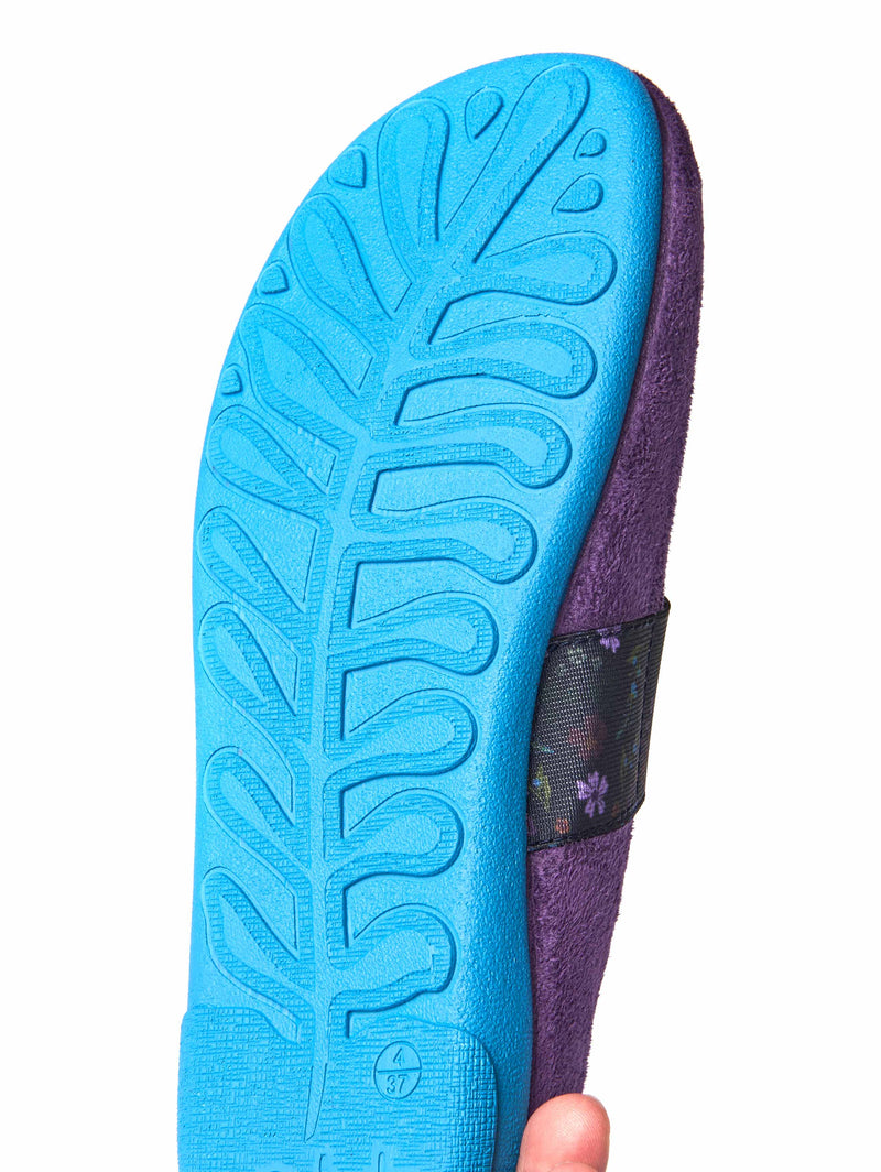 Purple wide toed ballerina slipper - RISTRETTO PLUM