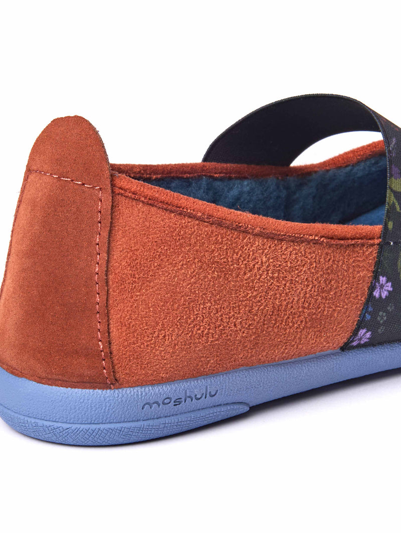 Red wide toed ballerina slipper - RISTRETTO RUST