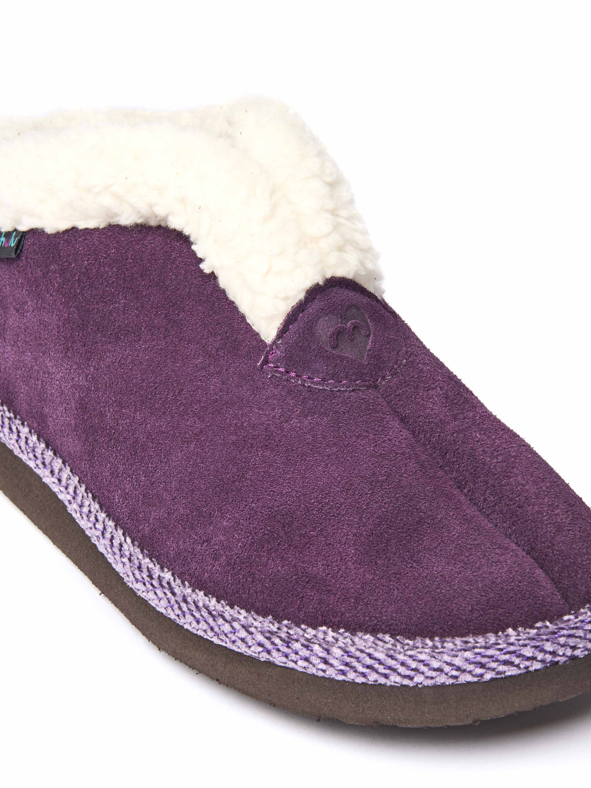 Purple suede bootie slippers - BO SUEDE PLUM