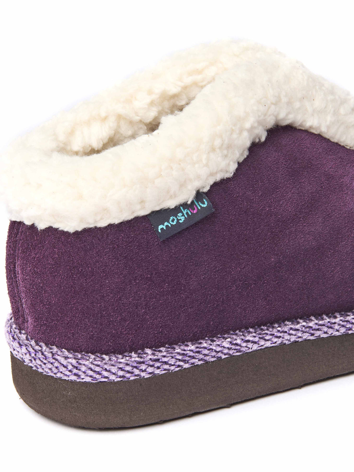 Purple suede bootie slippers - BO SUEDE PLUM
