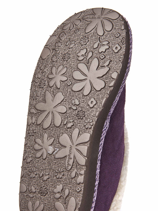 Purple suede bootie slippers - BO SUEDE PLUM