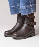 RIA BROWN LEATHER/SUEDE