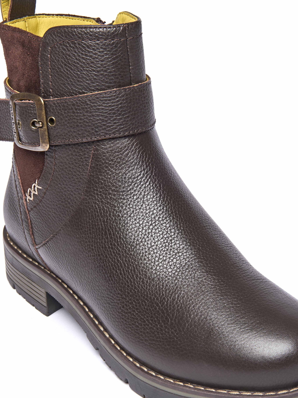 Brown chelsea boot with dual-fit - RIA BROWN LEATHER/SUEDE