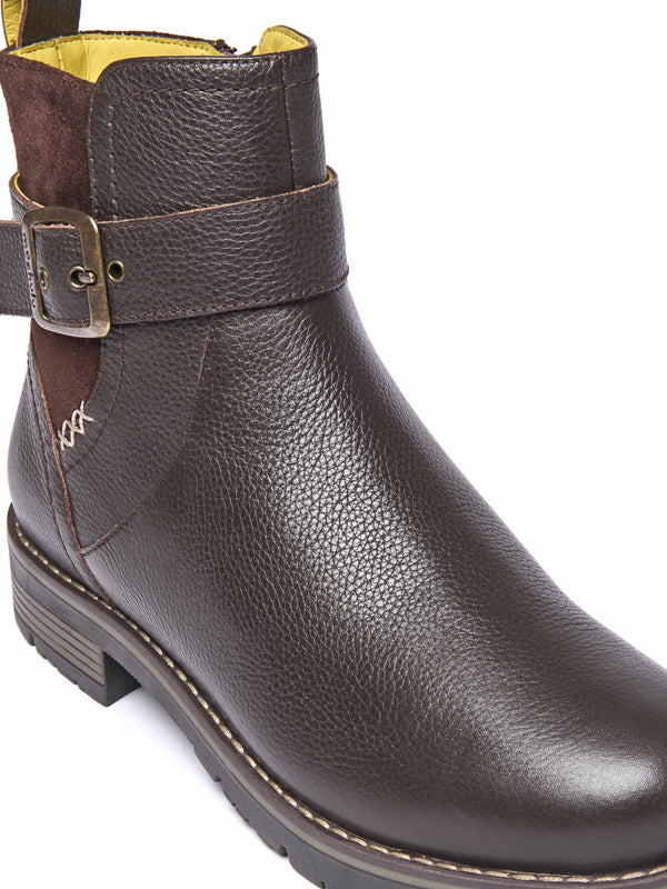 Brown chelsea boot with dual-fit - RIA BROWN LEATHER/SUEDE