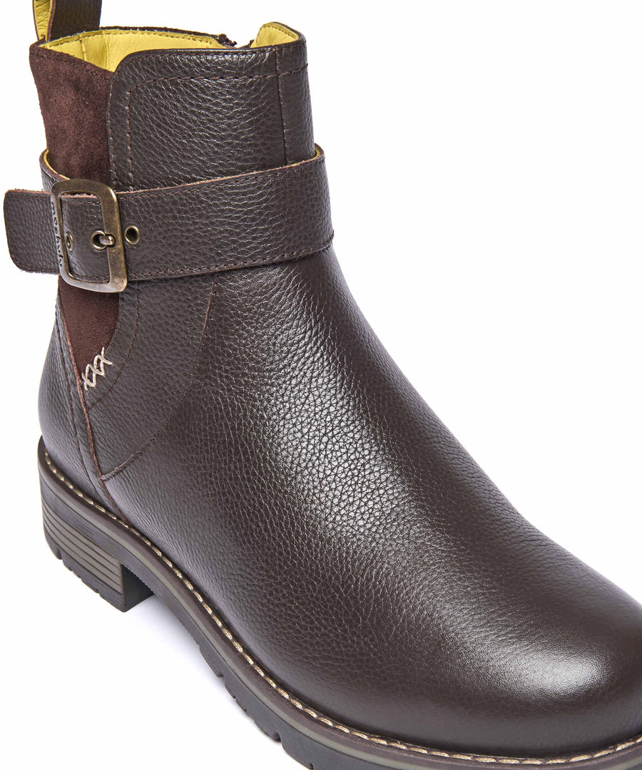 RIA BROWN LEATHER/SUEDE