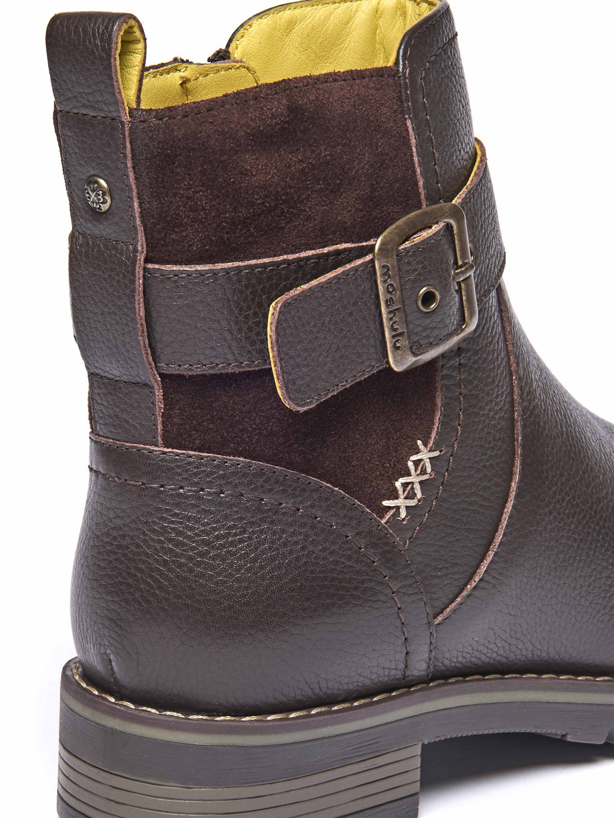 Brown chelsea boot with dual-fit - RIA BROWN LEATHER/SUEDE