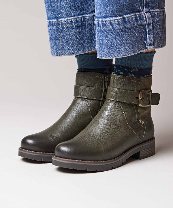 RIA OLIVE GREEN LEATHER