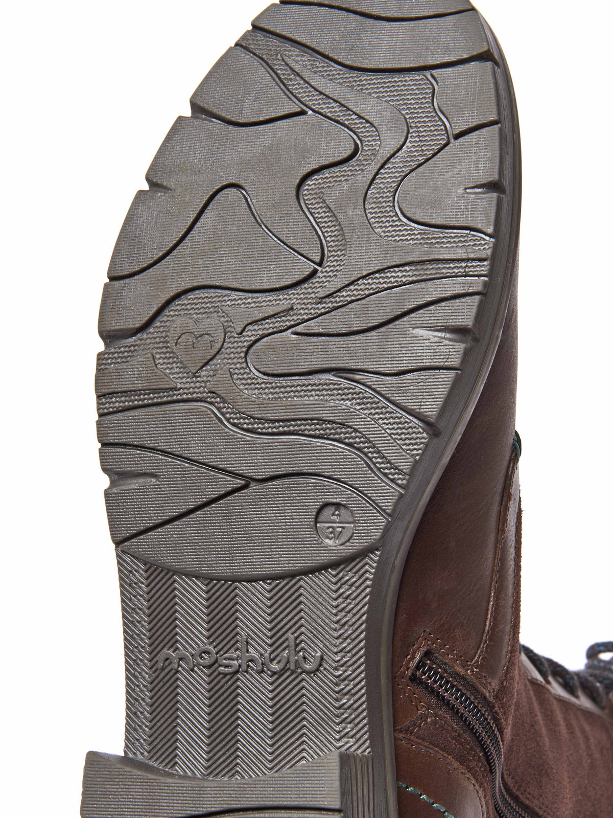 Brown mid calf lace up boot - HELGA CHOCOLATE WAXY