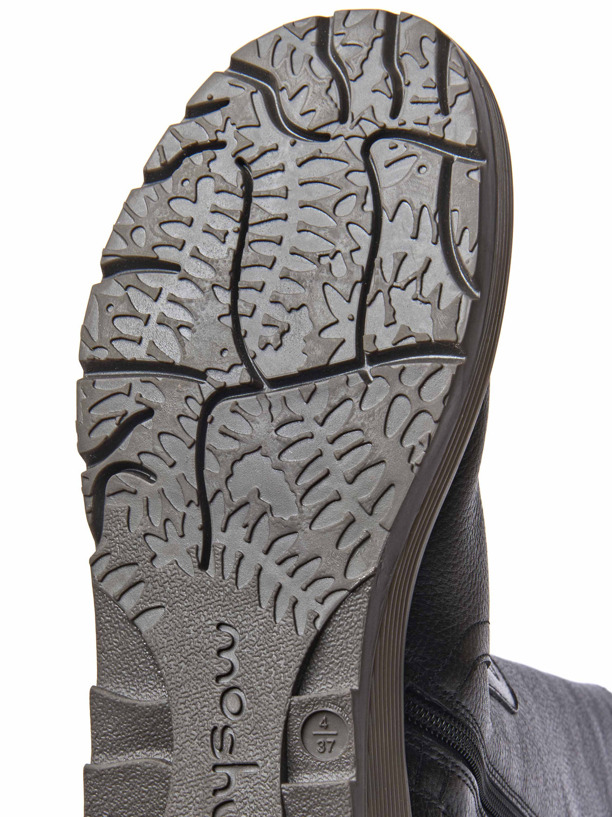 Black mid-calf elasticated boot - RANNOCH BLACK LEATHER