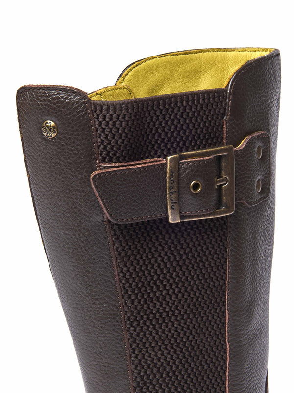 Brown mid-calf elasticated boot - RANNOCH CHOCOLATE LEATHER