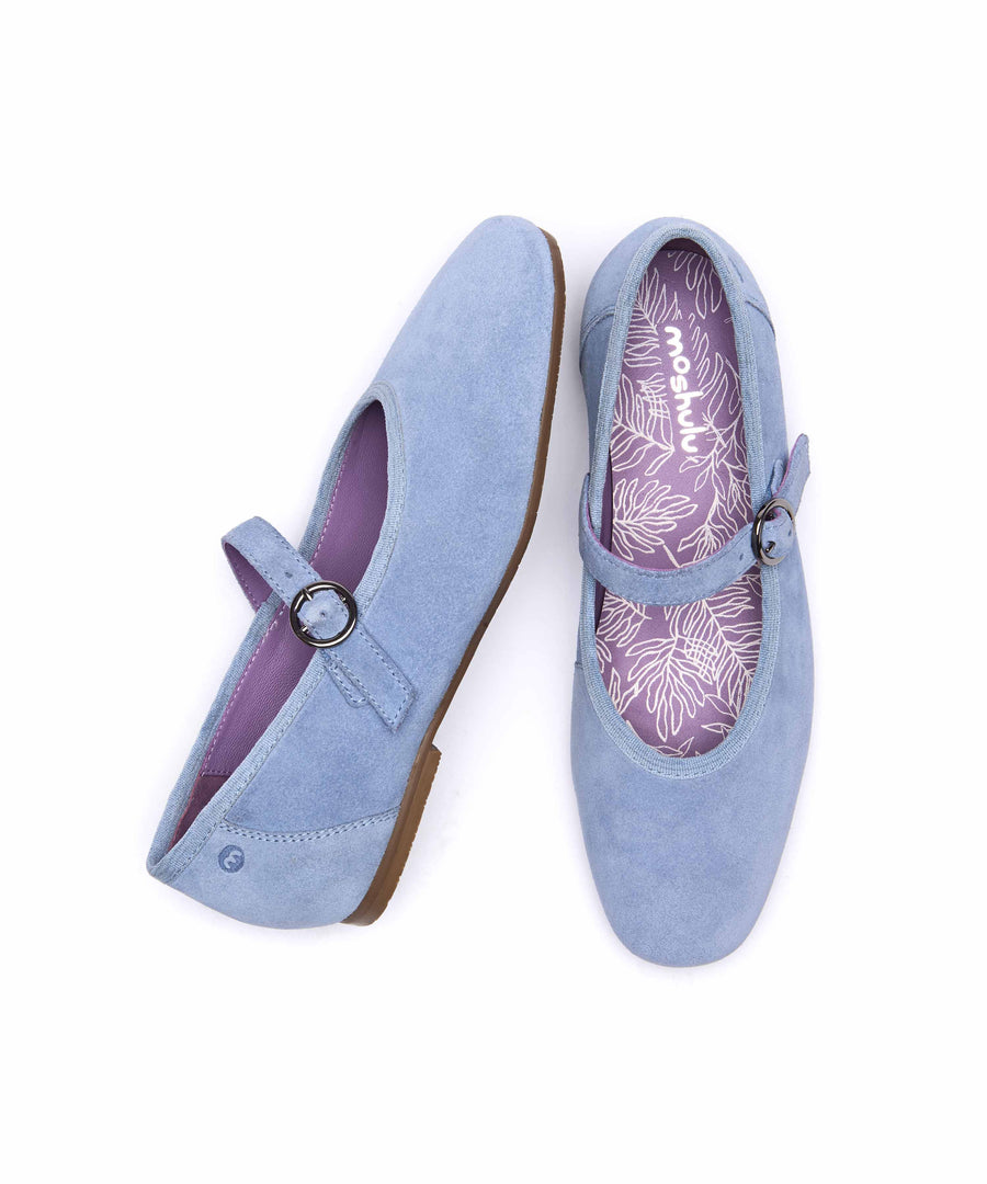 MAWGAN CORNFLOWER BLUE SUEDE