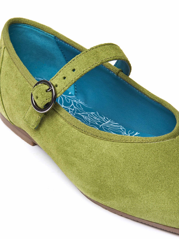 MAWGAN LICHEN GREEN SUEDE