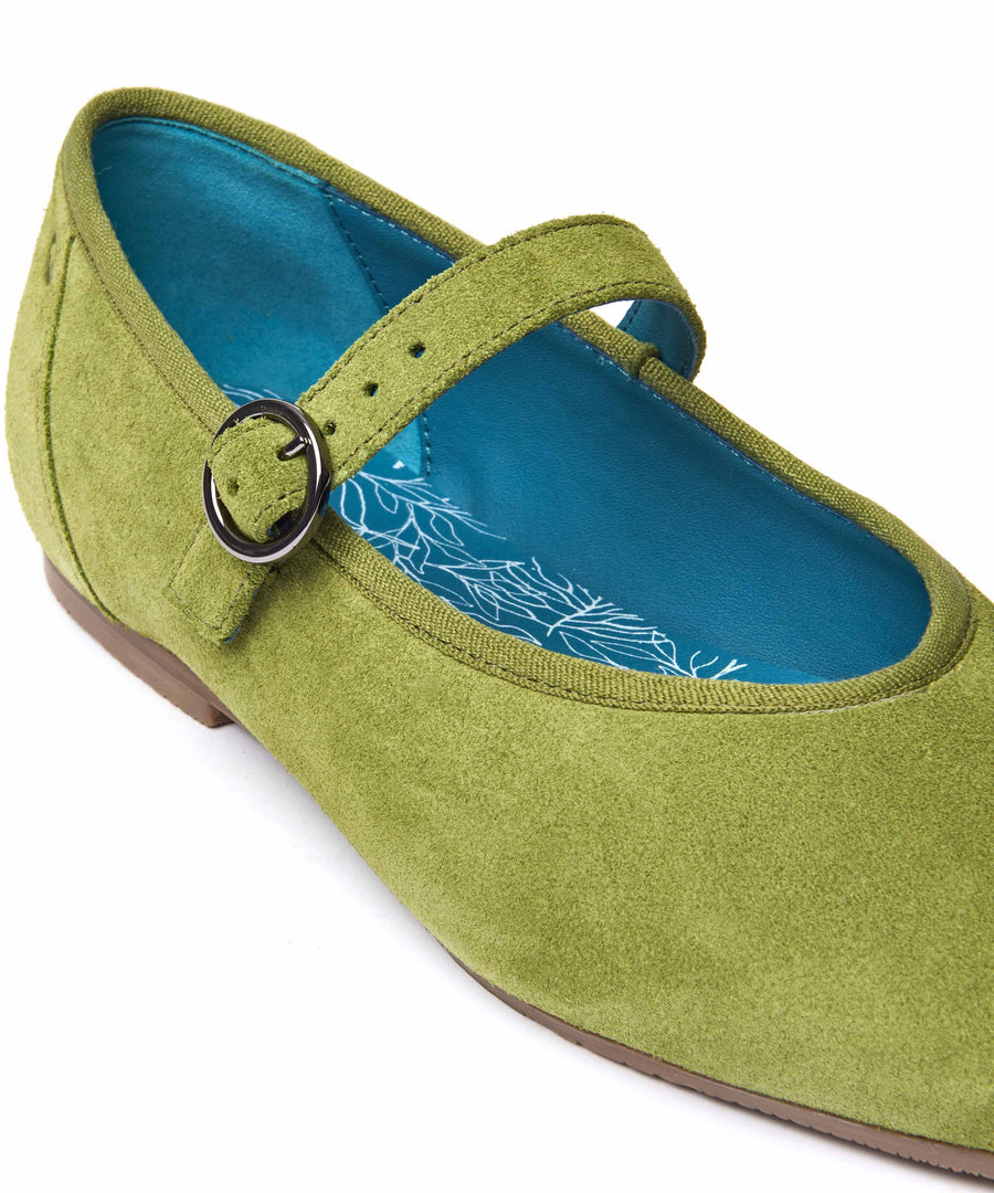 MAWGAN LICHEN GREEN SUEDE