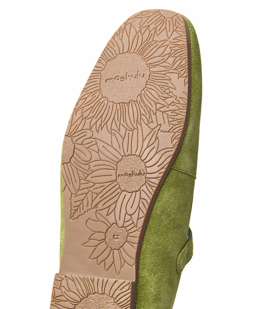 MAWGAN LICHEN GREEN SUEDE