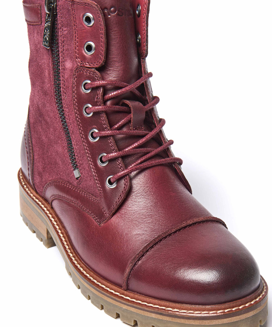 BARDSEY 2 ZINFANDEL RED LEATHER