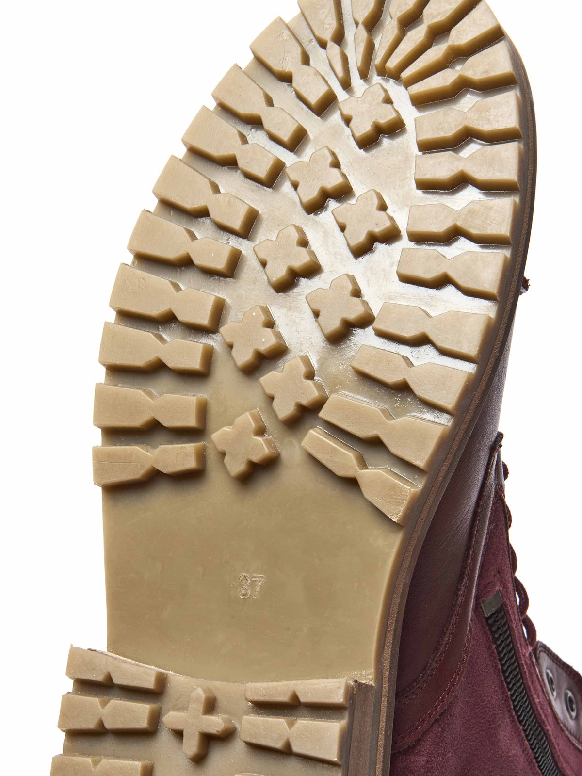 Red biker style leather boot - BARDSEY 2 ZINFANDEL RED LEATHER