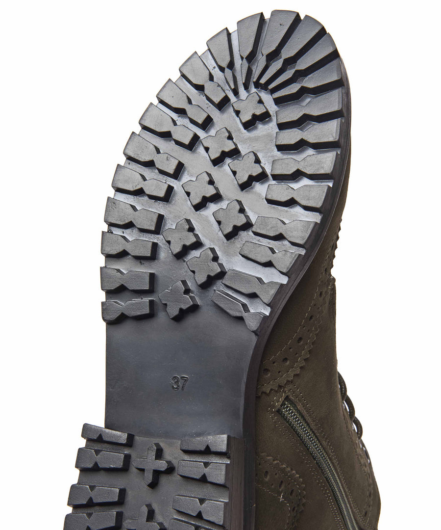 FILICO WARMLINED OLIVE GREEN NUBUCK