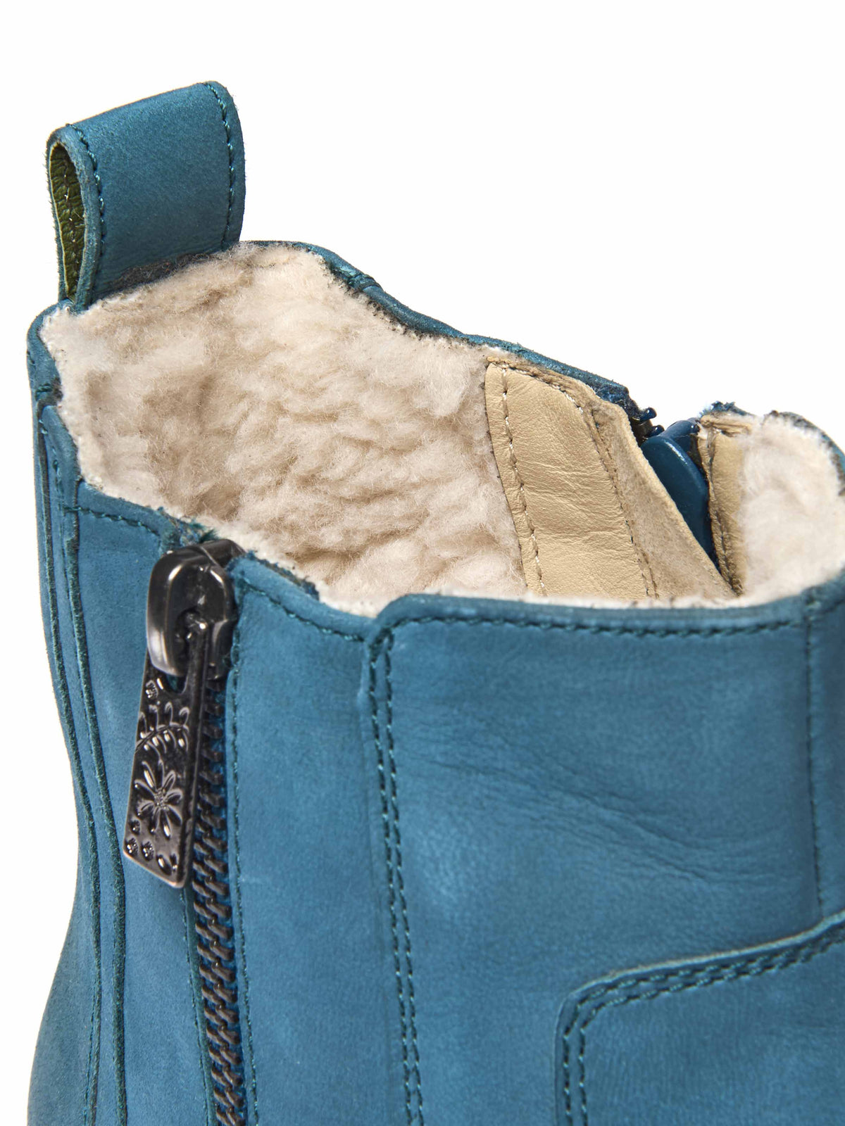Blue / Green fleece lined ankle boot - HATTER 2 LAGOON NUBUCK