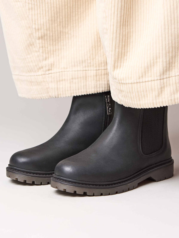 Black chunky Chelsea boot - SKERRY 2 BLACK WAXY