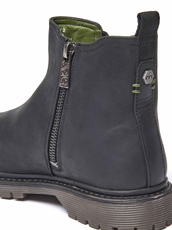 Black chunky Chelsea boot - SKERRY 2 BLACK WAXY